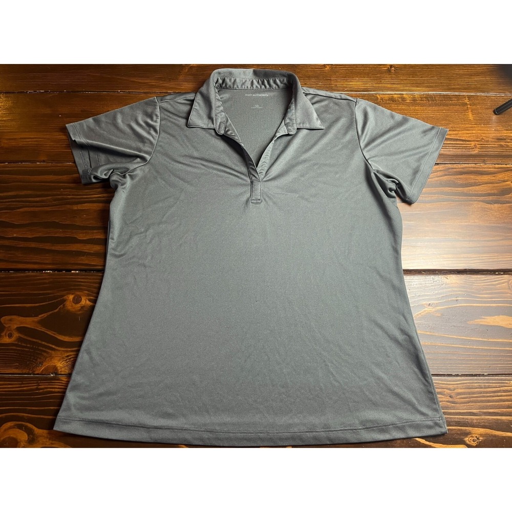 Port Authority Shirt, Women's Size XXL, Gray, Polo, Short Sleeve